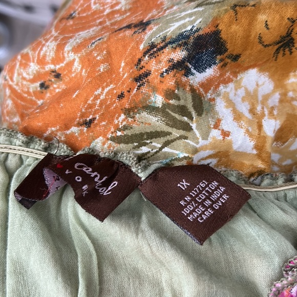 Speed control, 100% cotton, smart sundress. Floral pattern size 1X. - Picture 7 of 8